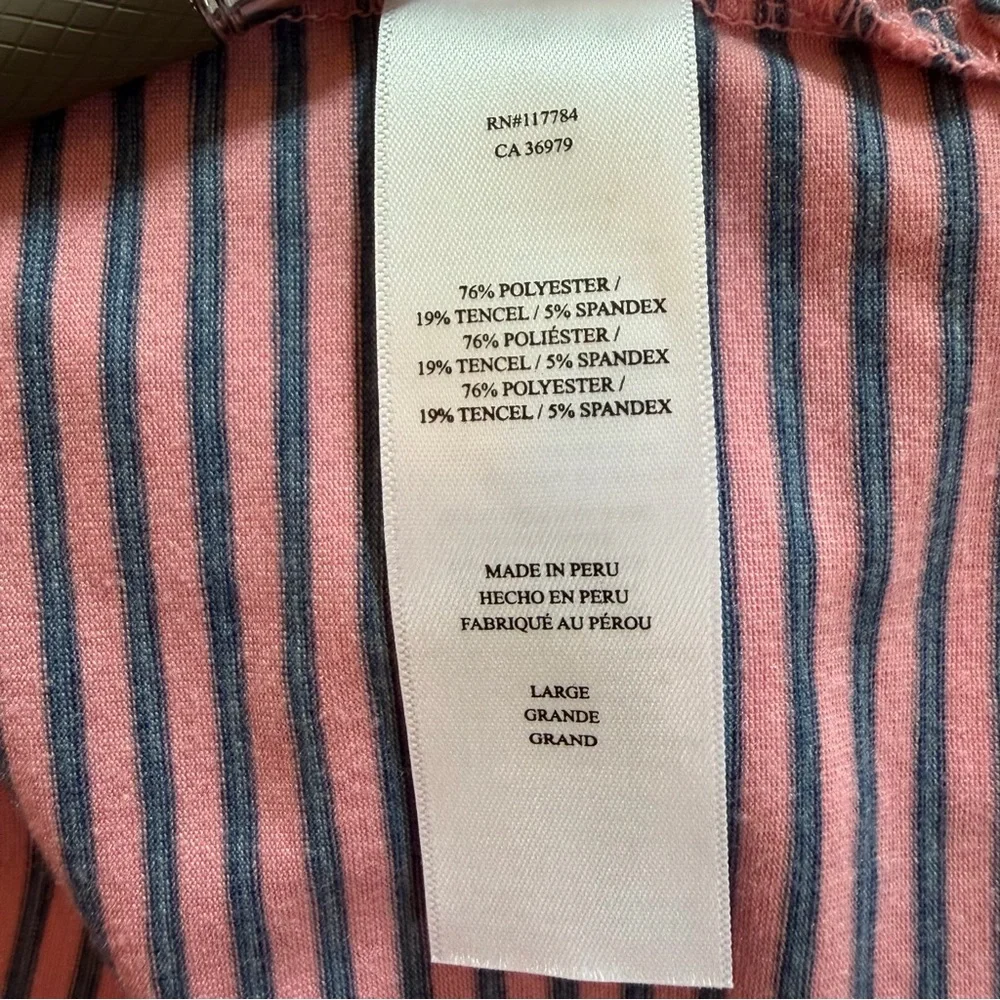 Rails Merced Golf Polo Shirt Mens Size Large Hibiscus Mirage Stripe NWT - Picture 11 of 16